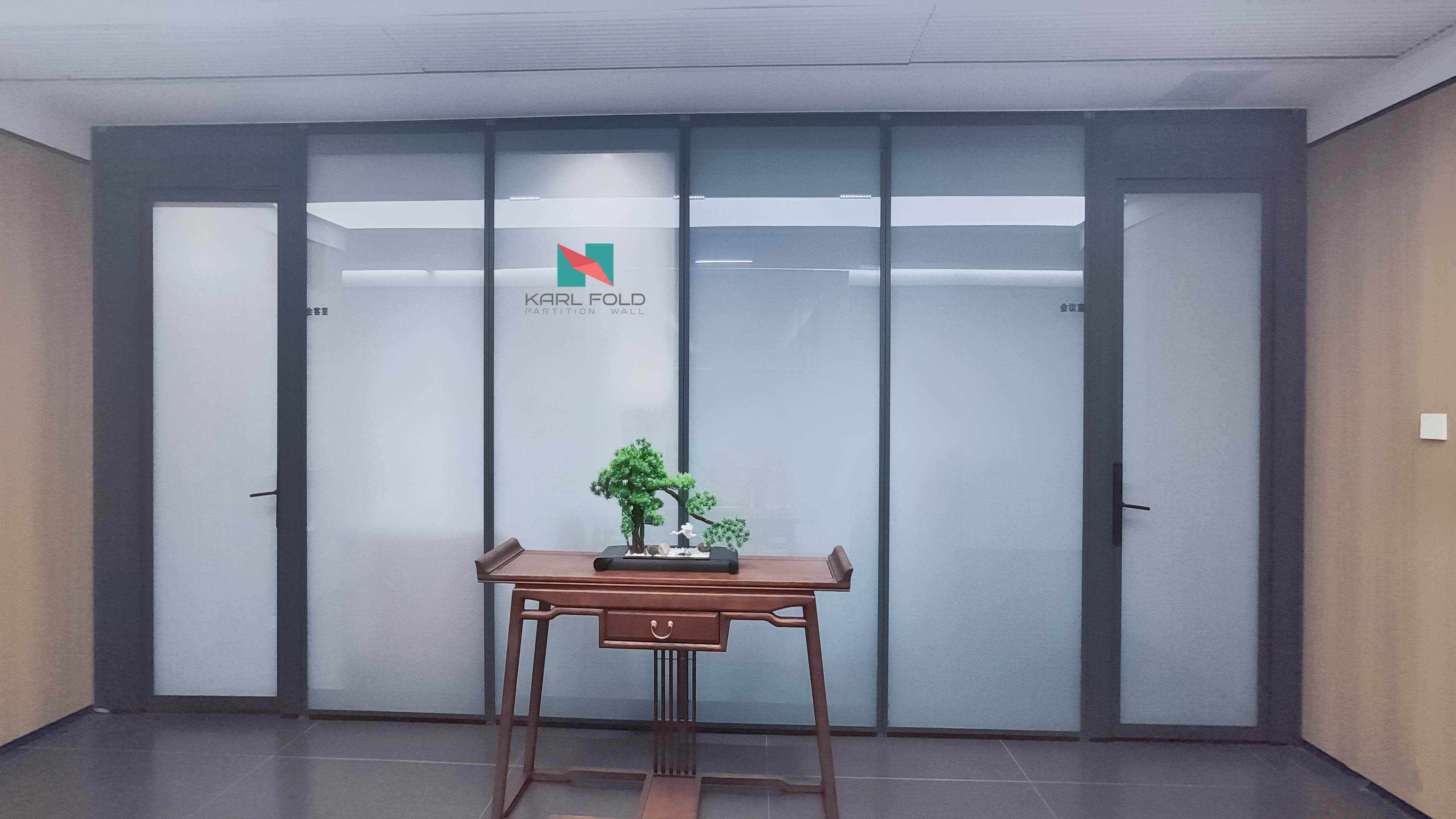 Electric Semi-Automatic Dimmable Glass Partitions at Foxconn Tower